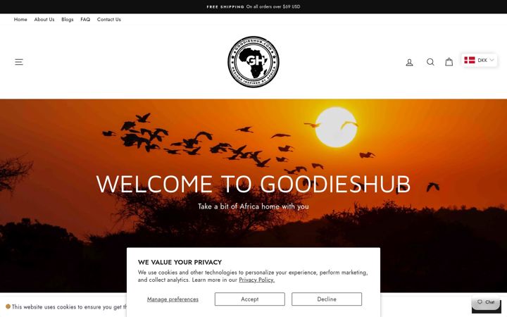 Екранна снимка на goodieshub.com
