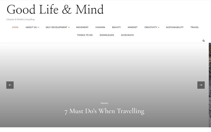 Screenshot of goodlifeandmind.com