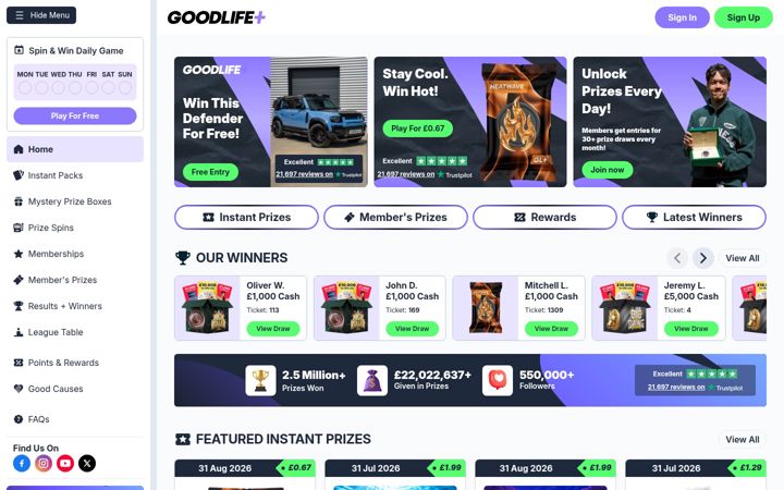 Snímek obrazovky goodlifeplus.com