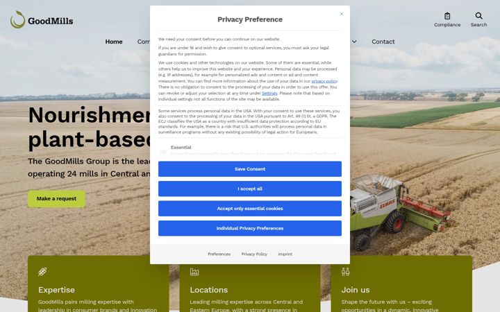 Screenshot of goodmills.com