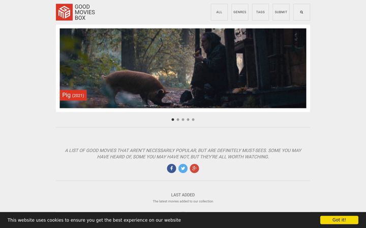 Screenshot of goodmoviesbox.com