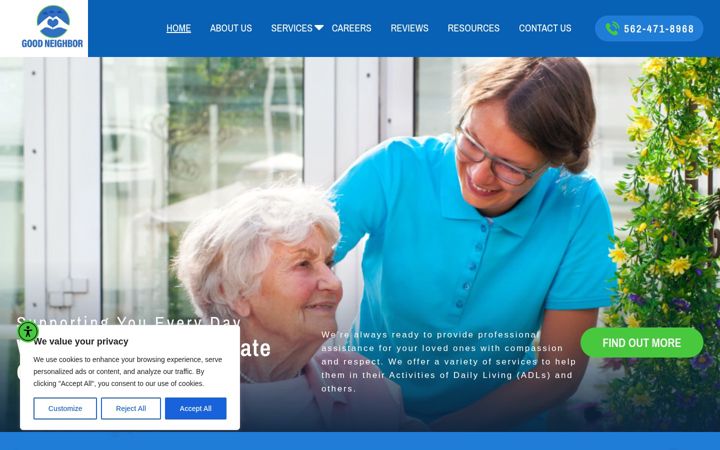 Screenshot of goodneighborcareservices.com