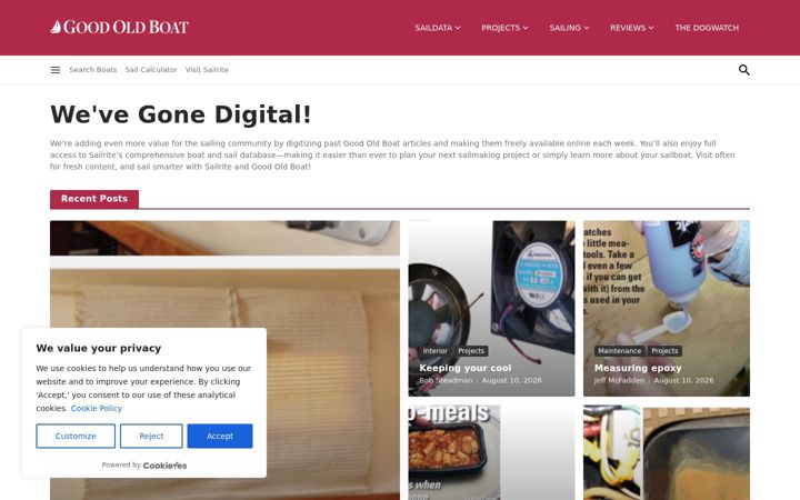 Screenshot of goodoldboat.com