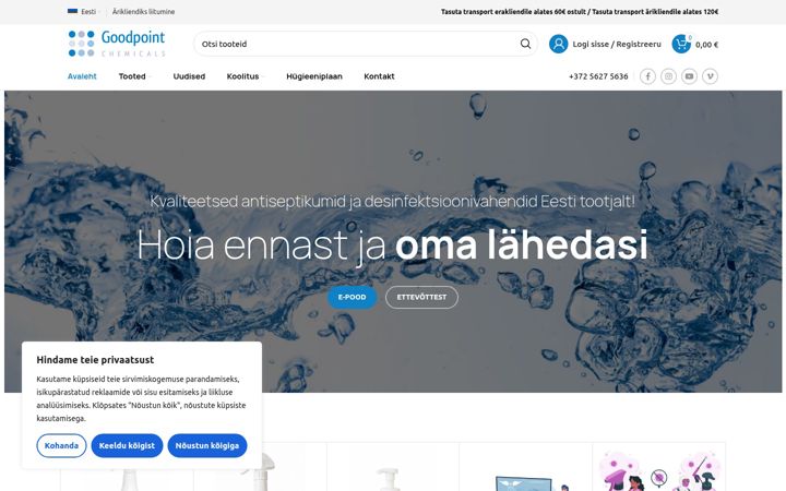 Screenshot of goodpointchemicals.com
