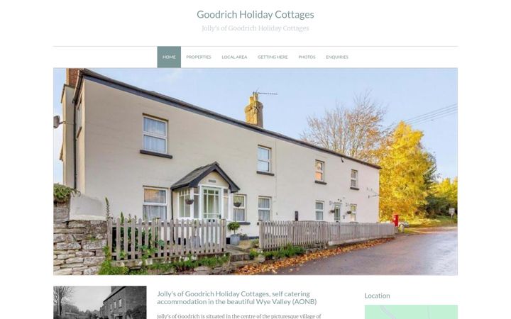 Screenshot of goodrichholidaycottages.co.uk