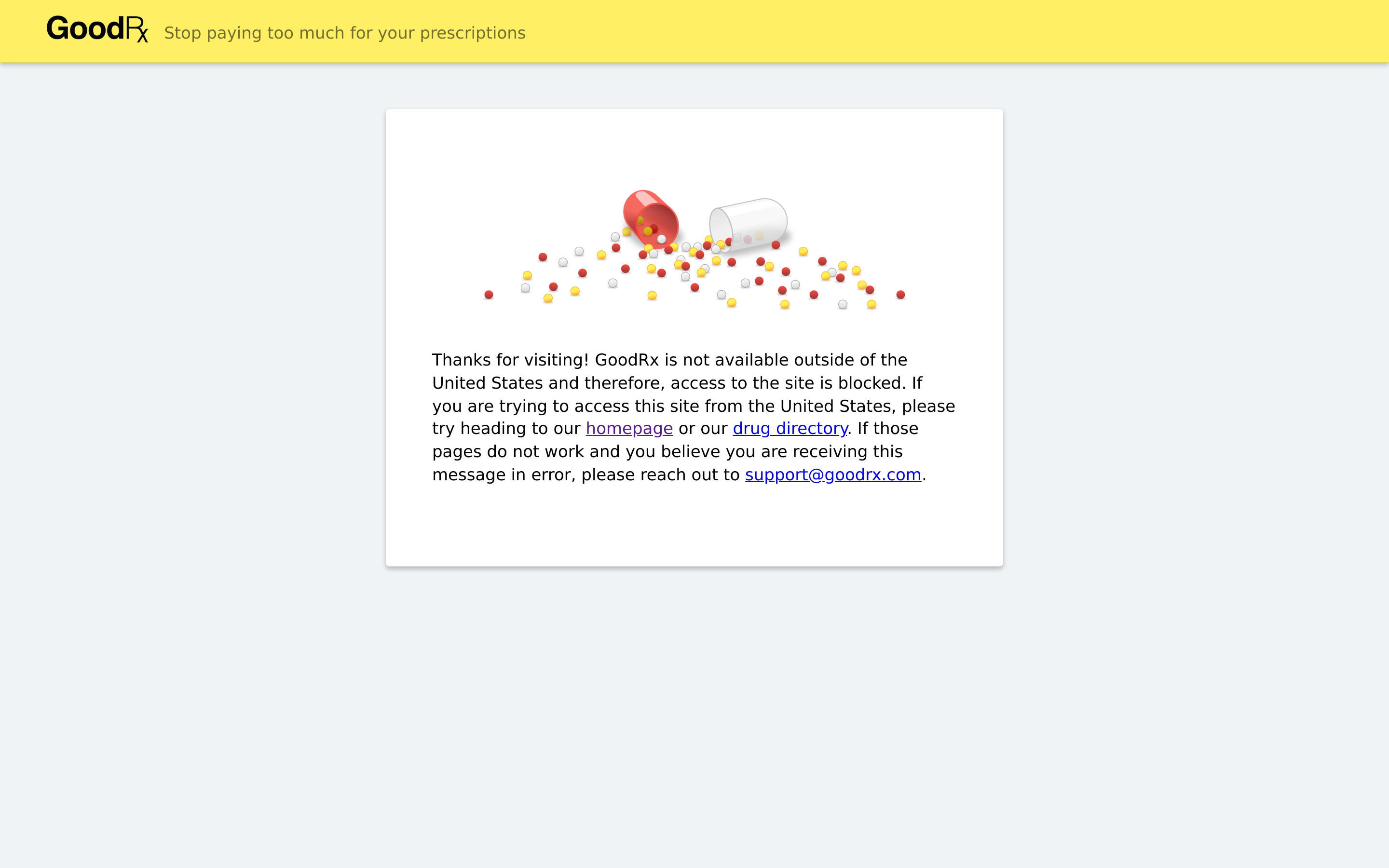 Screenshot of goodrx.com