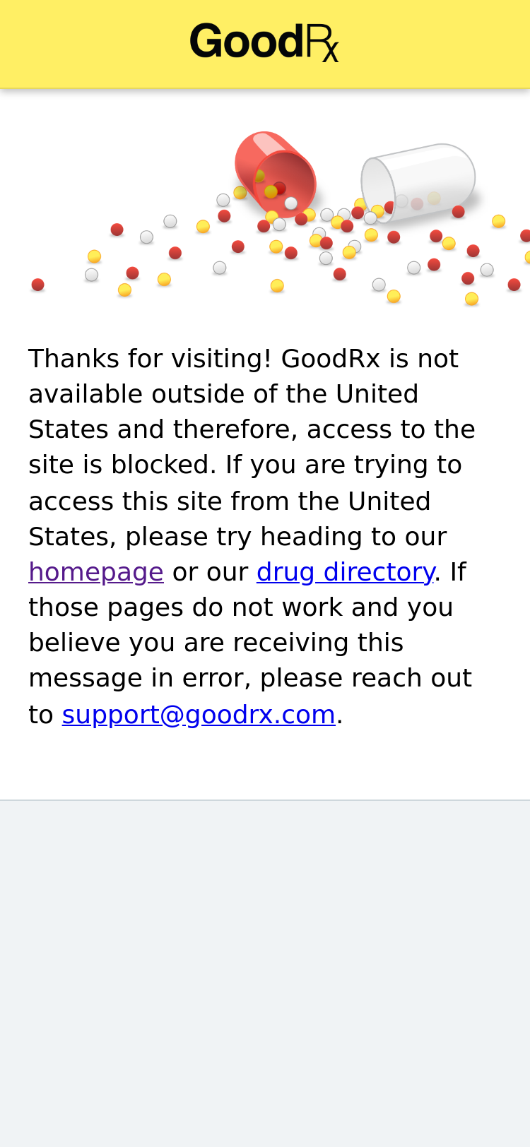 Mobile screenshot of goodrx.com
