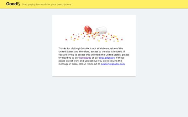Screenshot of goodrx.com