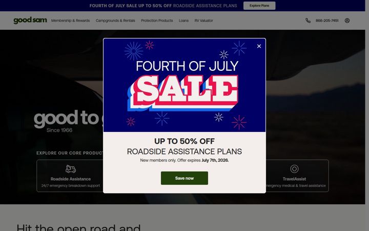 Screenshot of goodsam.com