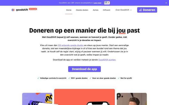 Screenshot of goodshift.nl