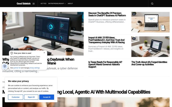 Screenshot of goodsidekick.com