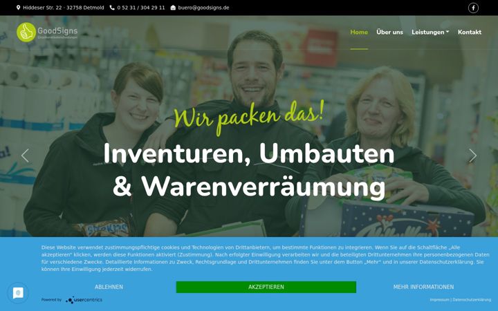 Screenshot of goodsigns.de