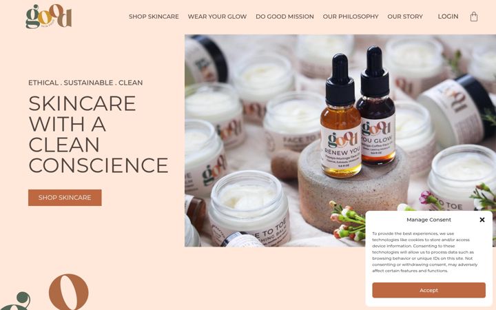 Screenshot of goodskinfood.co