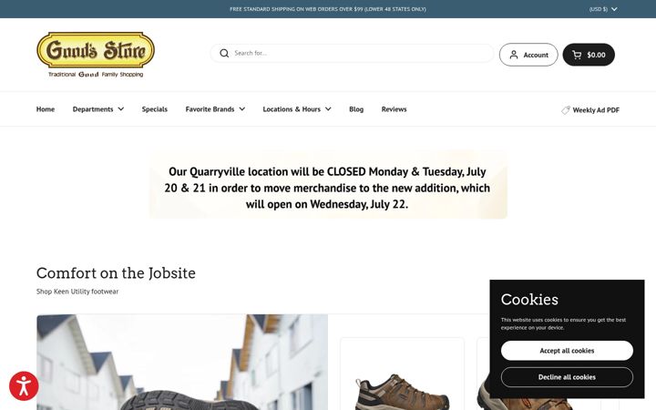 Screenshot of goodsstores.com