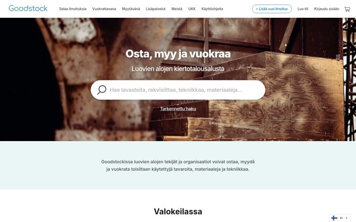Screenshot of goodstock.fi