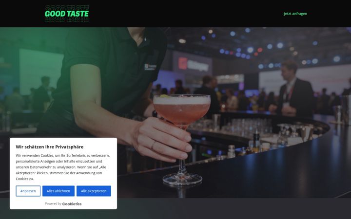 Screenshot of goodtaste-events.de