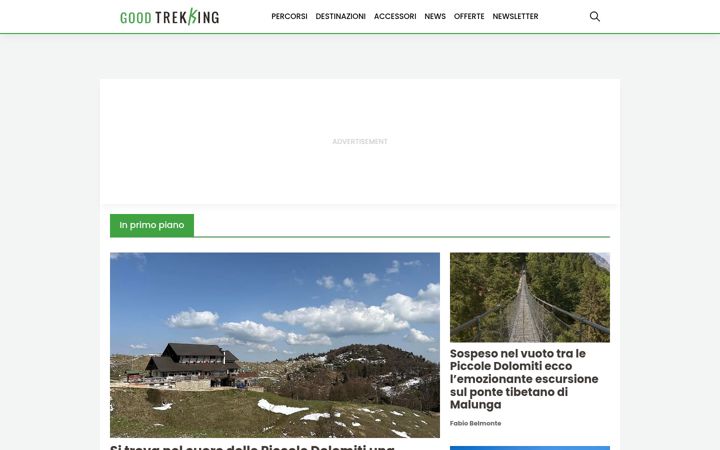 Screenshot stránky goodtrekking.it