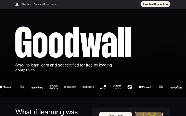 Screenshot of goodwall.io