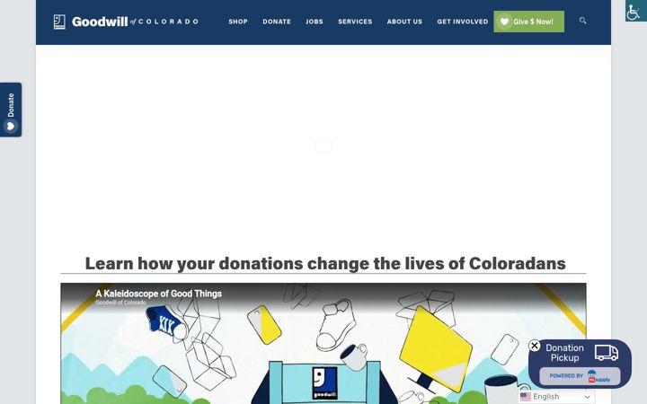 Screenshot of goodwillcolorado.org