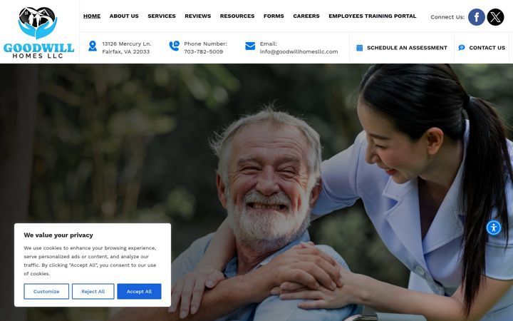 Screenshot of goodwillhomesllc.com