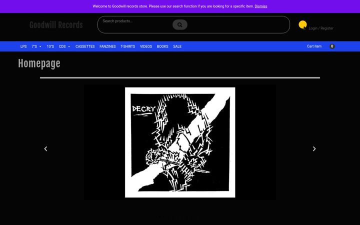Screenshot of goodwillrecords.net