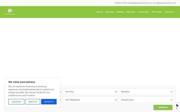 Screenshot of goodwinfox.com