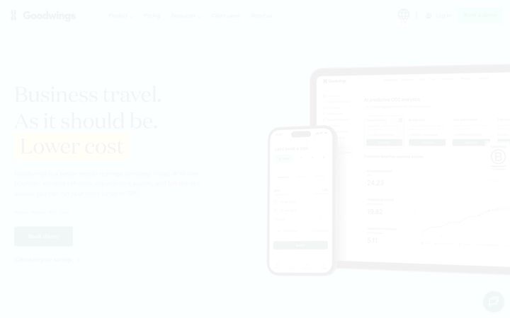 Screenshot of goodwings.com