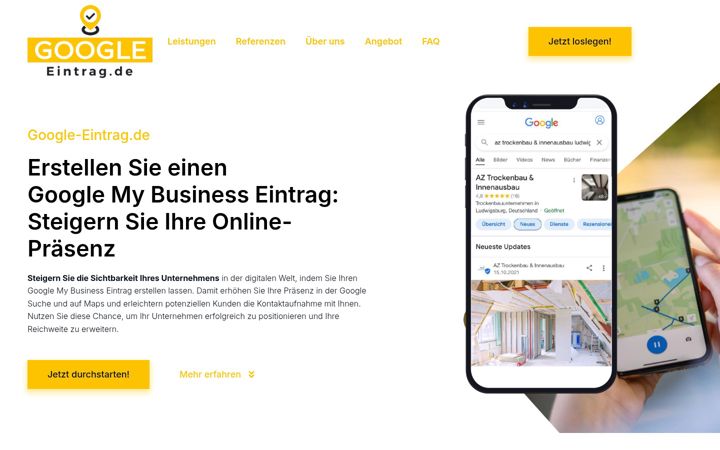 Screenshot of google-eintrag.de