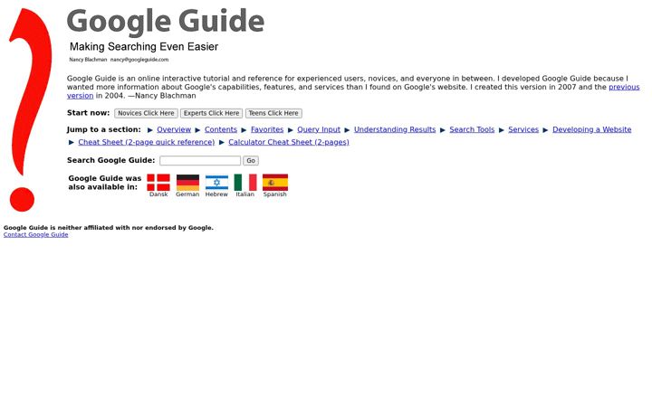 Screenshot of googleguide.com