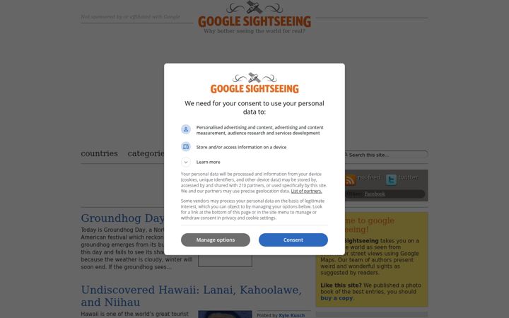 Zrzut ekranu googlesightseeing.com