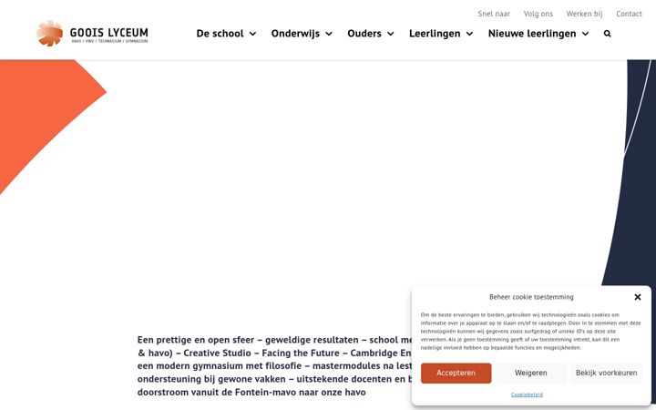 Screenshot of gooislyceum.nl
