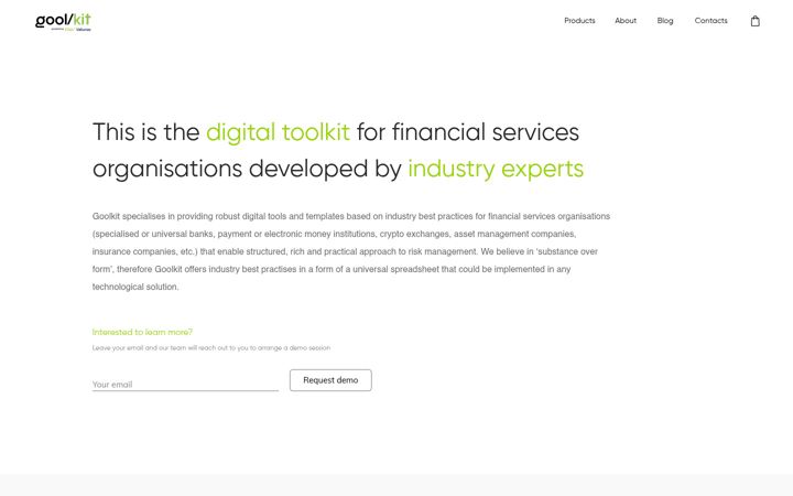 Screenshot of goolkit.com