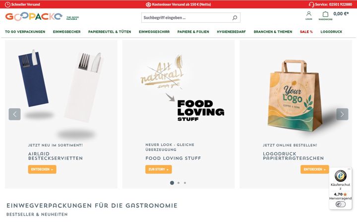 Screenshot of goopacko.de