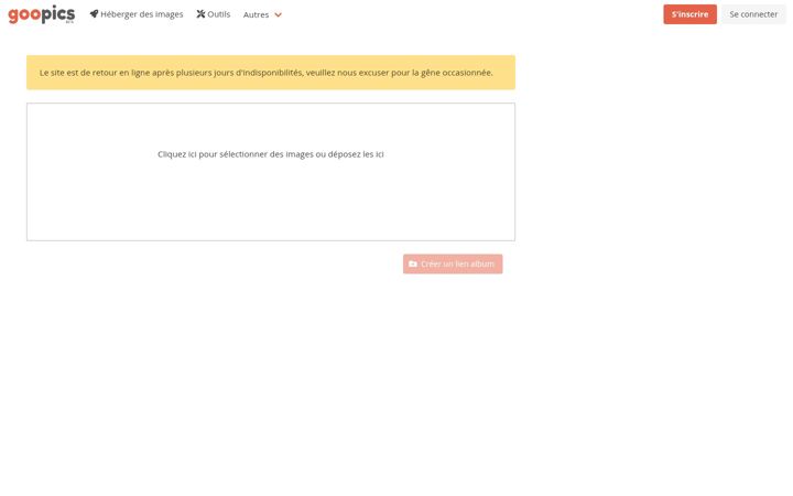 Captura de ecrã de goopics.net