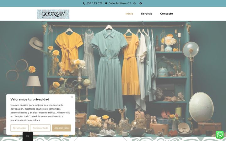 Screenshot of goorsanmoda.com