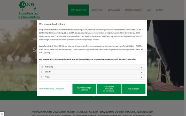 Screenshot of goos-baumpflege.de