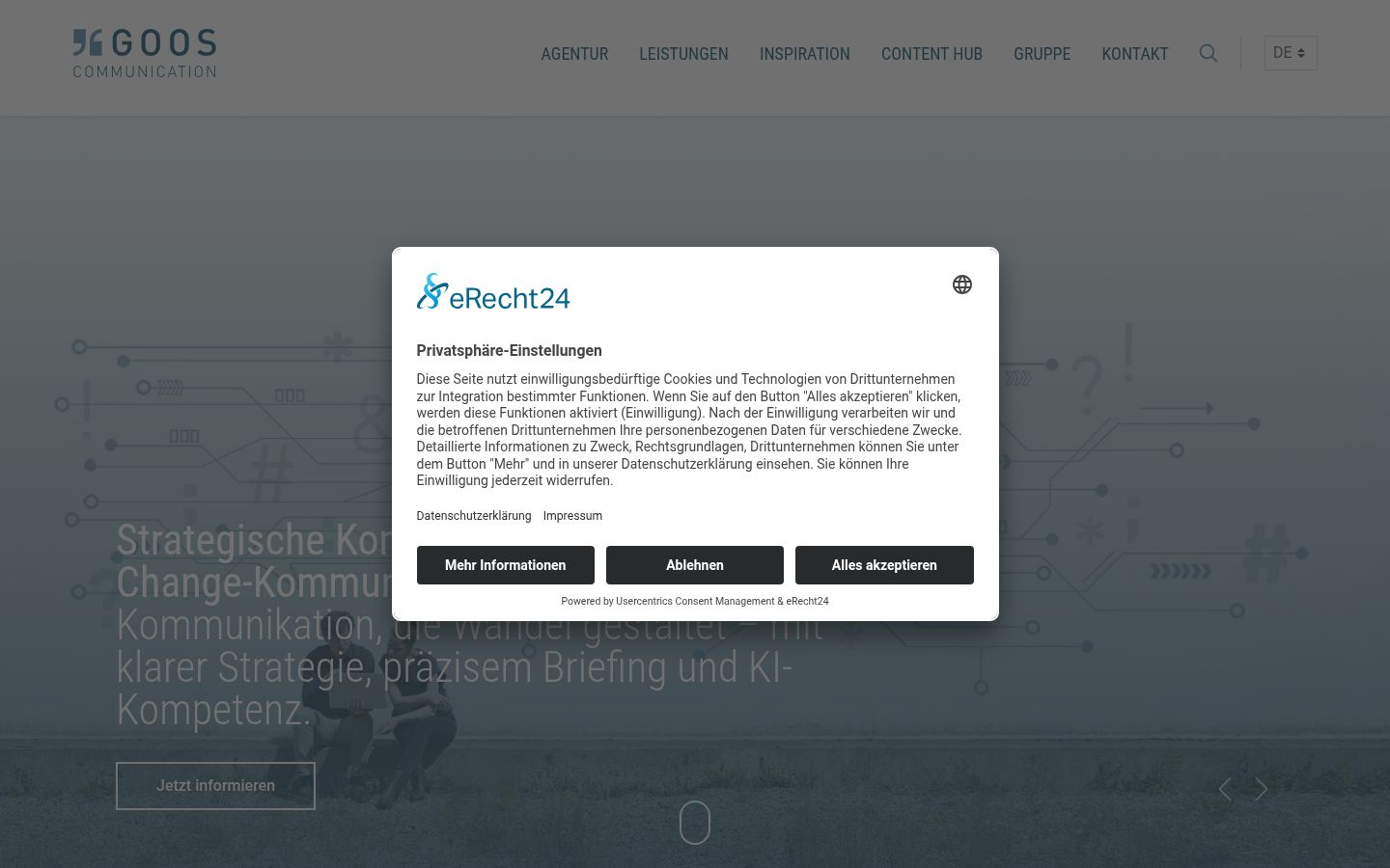 Screenshot tal-banner tal-kunsens muri qabel kwalunkwe interazzjoni