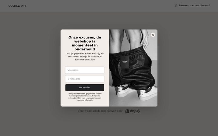 Screenshot of goosecraft.com