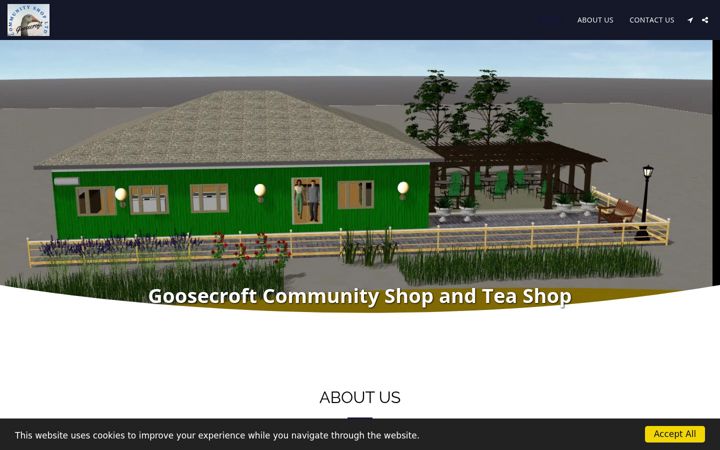 Screenshot of goosecroftcommunityshop.com
