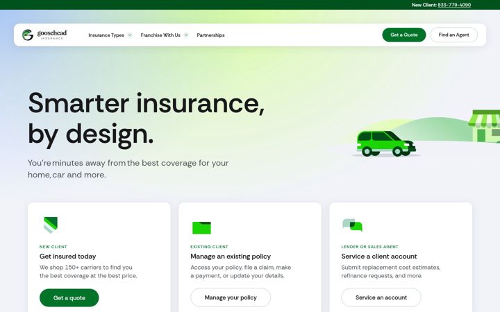 Screenshot of goosehead.com