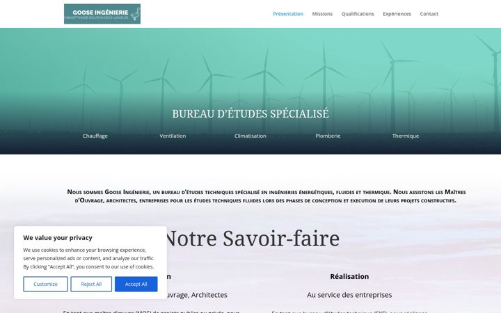 Screenshot of gooseingenierie.com