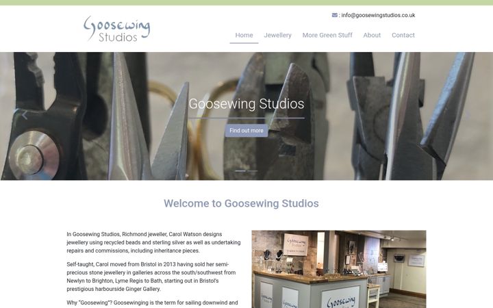 Screenshot of goosewingstudios.co.uk