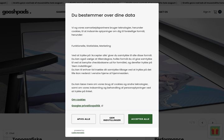 Screenshot of gooshpads.dk