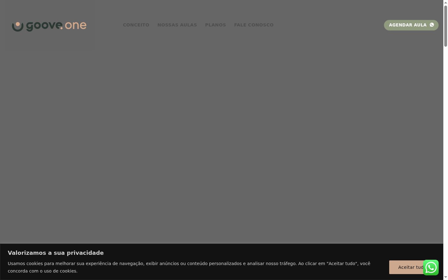 Captura de pantalla del banner de consentimiento mostrado antes de cualquier interacción