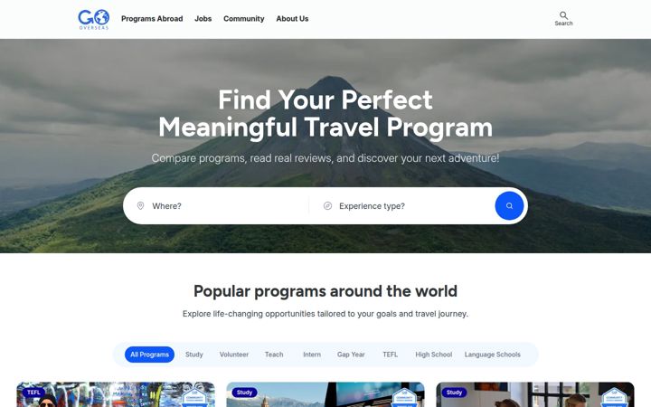 Screenshot of gooverseas.com