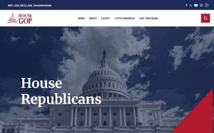 Screenshot of gop.gov
