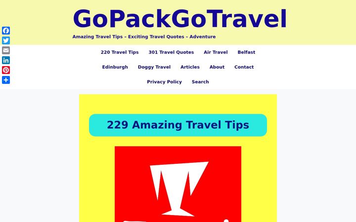 Screenshot of gopackgotravel.com
