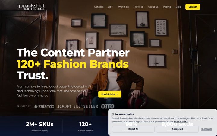 Screenshot of gopackshot.com