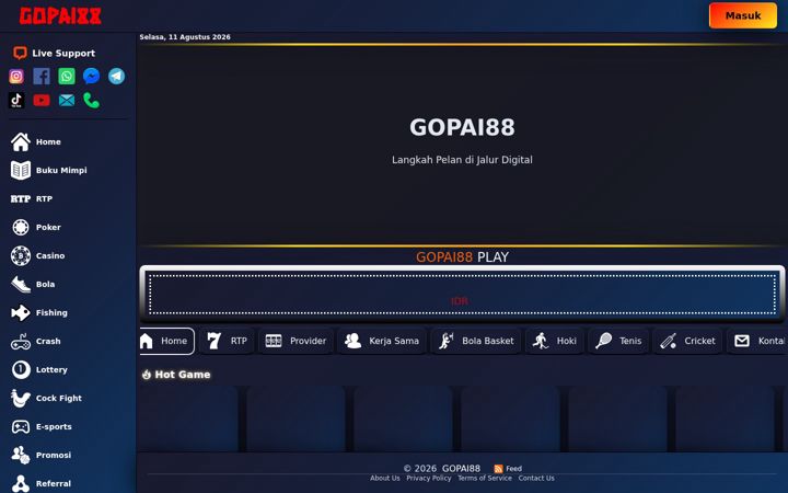 Screenshot of gopai88.net