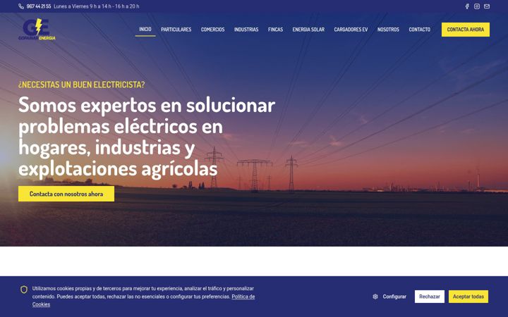 Screenshot of gopamarenergia.com